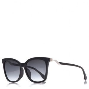 Fendi FF 0244/F/S 0807 Black Sunglasses - Dark Grey Lens